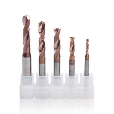 Tungsten Carbide Twist Drill Bits 3XD Smooth With Shank Chamfering