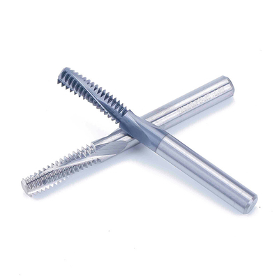 Multi-Teeth Thread Carbide End Milling Cutters No Coating For Low Hardness Material