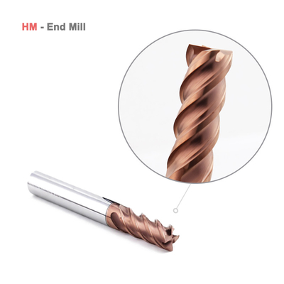 High Wear Resistance Composite Coating End Mill Cutter Carbide For Hard Material Processing