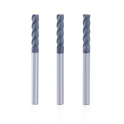 Diamond Coated Carbide Flat Face End Mill for Graphite Machining