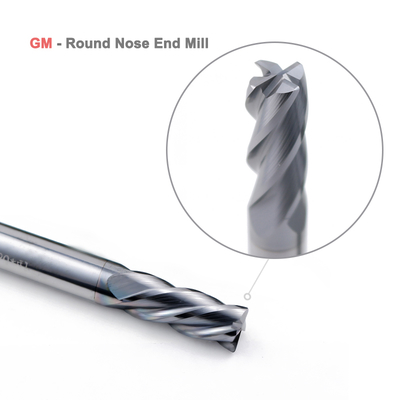 6mm Carbide Corner Radius End Mill 4 Flutes ALCRN Coated