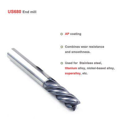 Tungsten Carbide End Mill for Titanium Alloy and Superalloy Machining